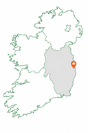 Map of Ireland showing Leinster and Dublin